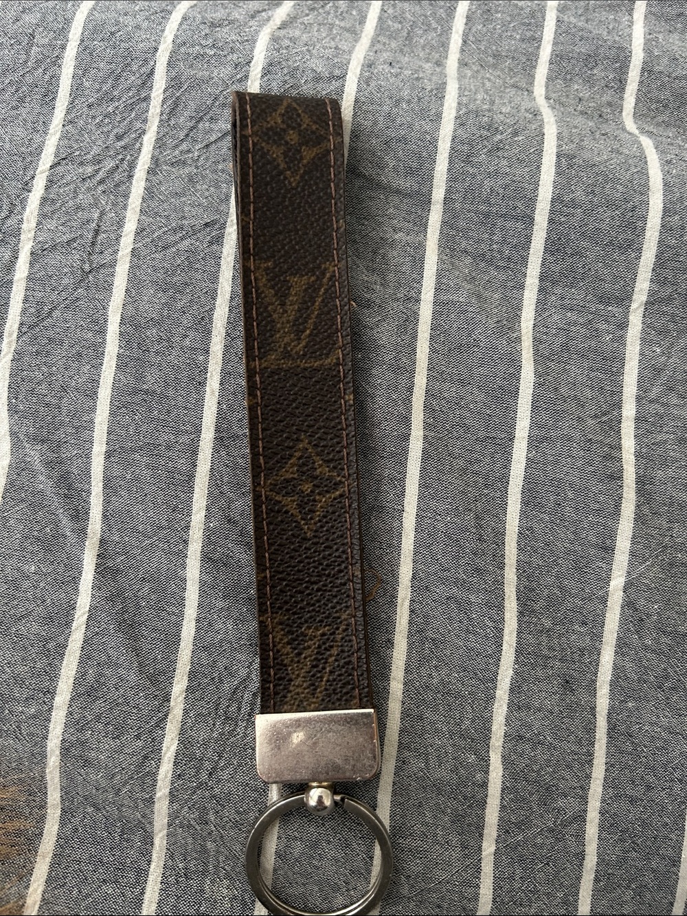 Brown Monogram Key Ring Strap By Vintage Boho